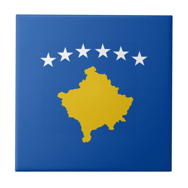 Kosovo-Flaggen-Keramik-Fliese Fliese (Vorderseite)