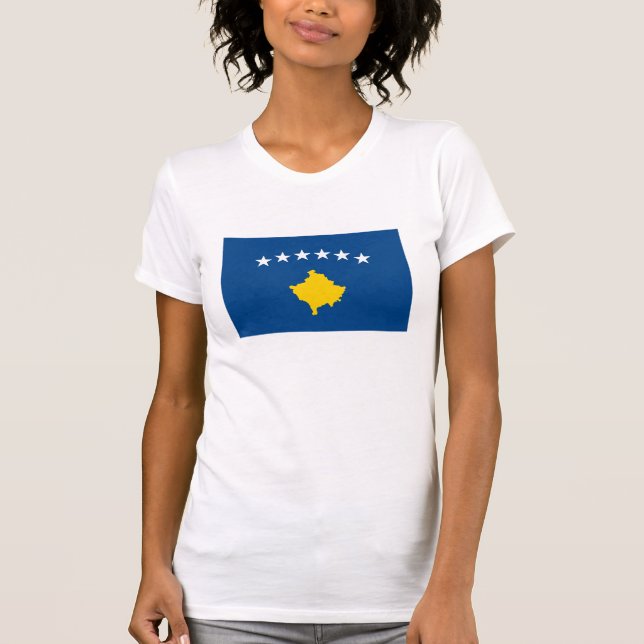Kosovo-Flaggen-T - Shirt (Vorderseite)