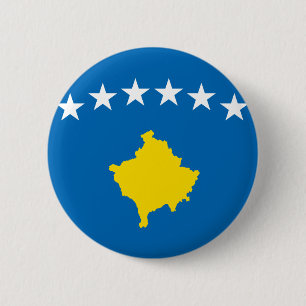 Kosovo-Insel-Flagge Button
