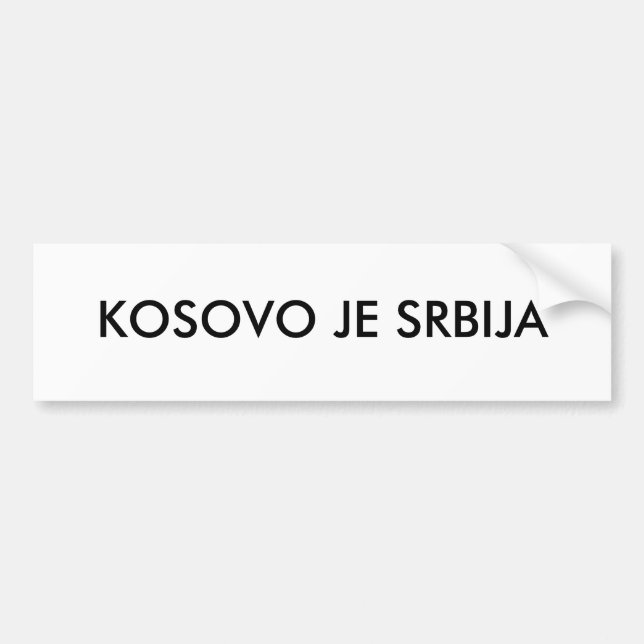 KOSOVO JE SRBIJA AUTOAUFKLEBER (Vorne)
