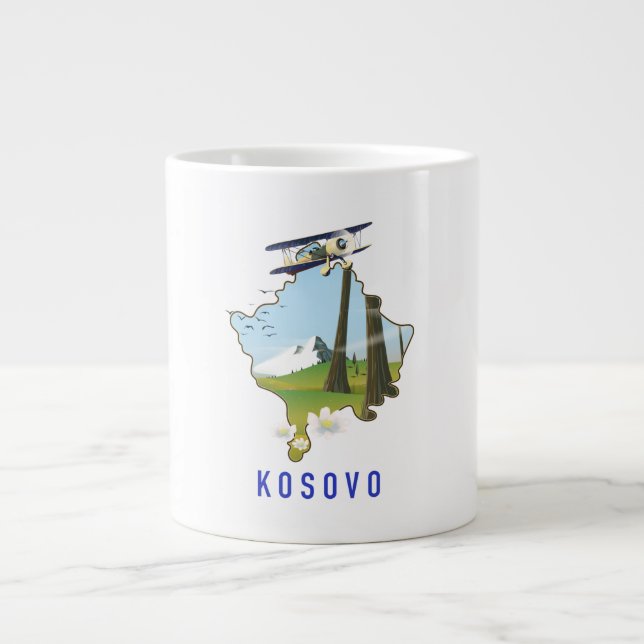 Kosovo-Karte Jumbo-Tasse (Vorderseite)