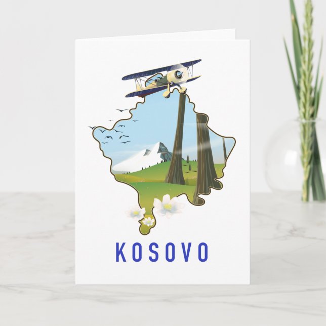 Kosovo-Karte Karte (Vorderseite)