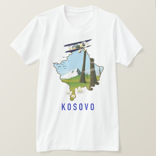 Kosovo-Karte T-Shirt (Design vorne)