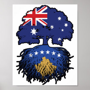 Kosovo Kosovar Australisch Australien Tree Roots Poster