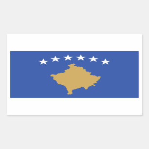 Kosovo/Kosovo-Flagge Rechteckiger Aufkleber