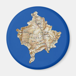 Kosovo Map Magnet
