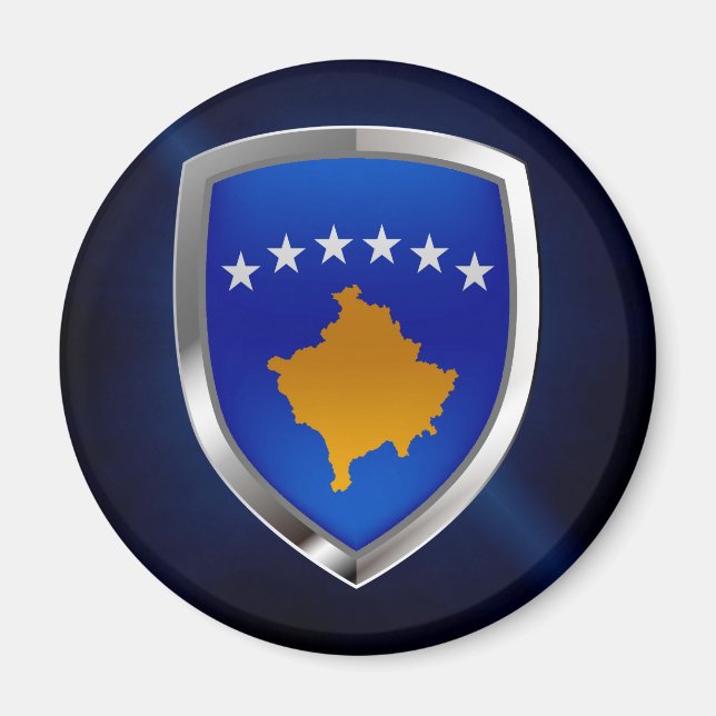 Kosovo-Metallic-Emblem Magnet (Vorne)