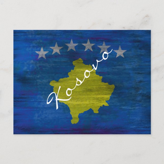 Kosovo-Notenflagge Postkarte (Vorderseite)