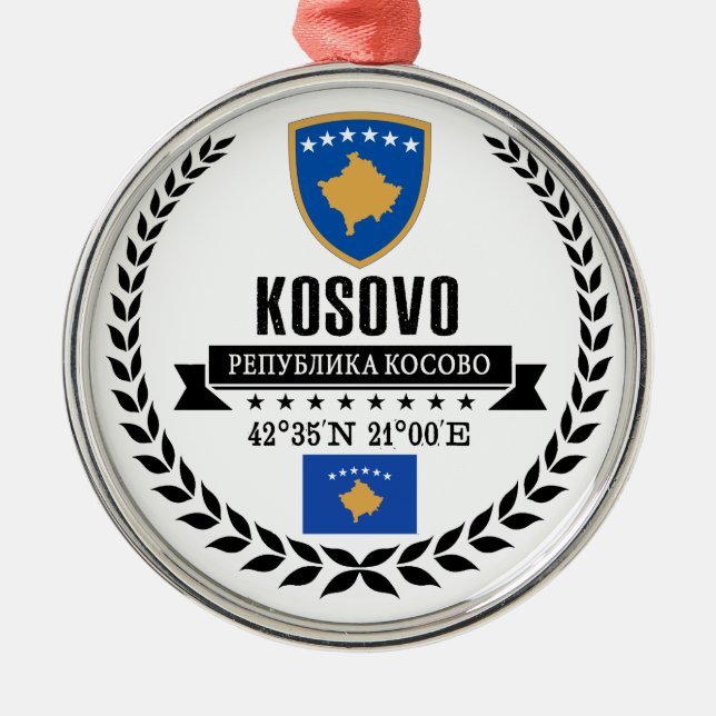Kosovo Ornament Aus Metall (Vorne)
