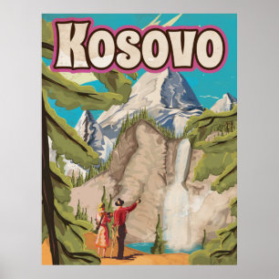 Kosovo Vintage Reiseplakat Poster