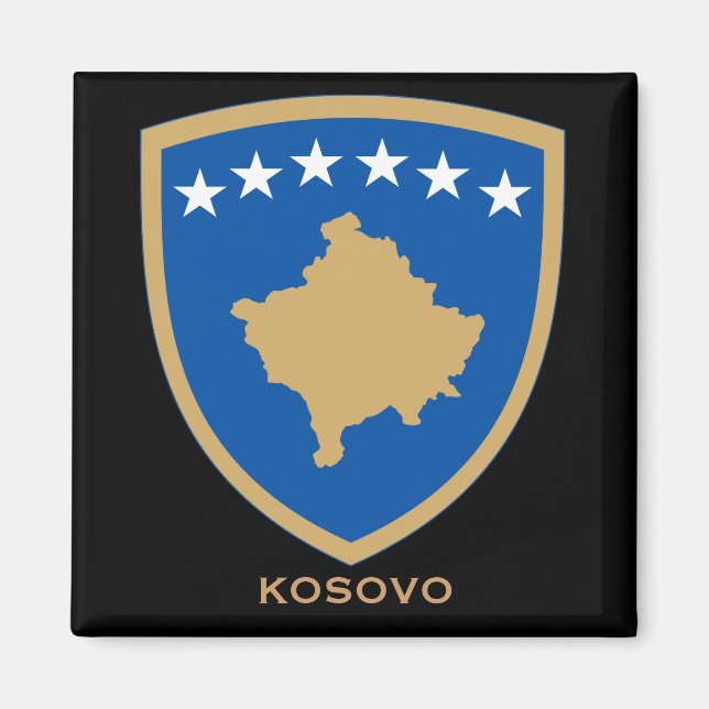 Kosovo-Wappen-Magnet Magnet (Vorne)