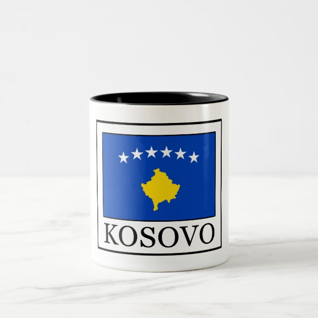 Kosovo Zweifarbige Tasse (Mittel)