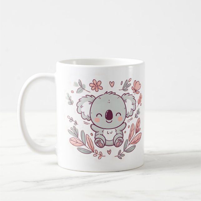 Kostbar Koala mit Whimsikischer Charm Kaffeetasse (Links)