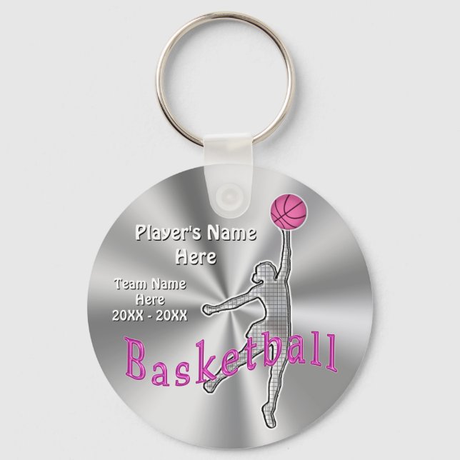 Kostbare Basketball-Teamgeschenke für Mädchen Schlüsselanhänger (Vorderseite)