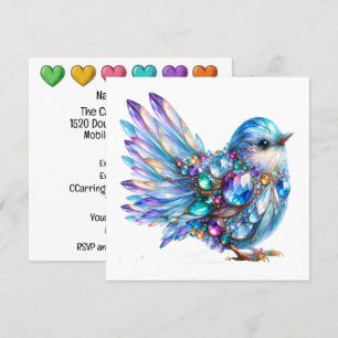 Kostbare Bling-Vögel Themen-Einladung Einladung