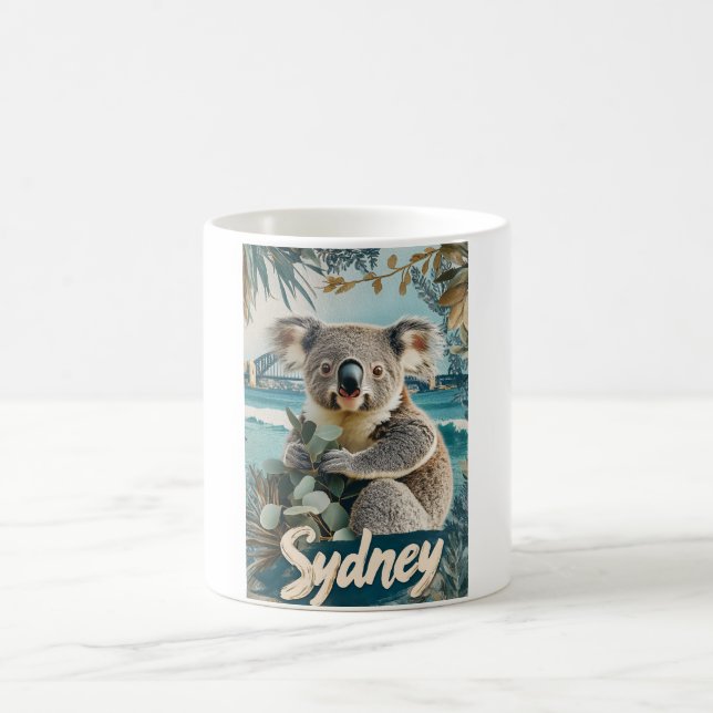 Kostbare Koala mit Sydney Harbour Bridge Kaffeetasse (Mittel)