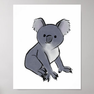 Kostbare Koala Skizze Poster