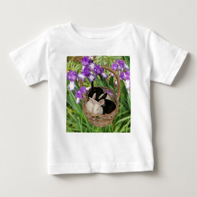 Kostbare Körbe für Baby Bunnies Baby T-shirt (Vorderseite)