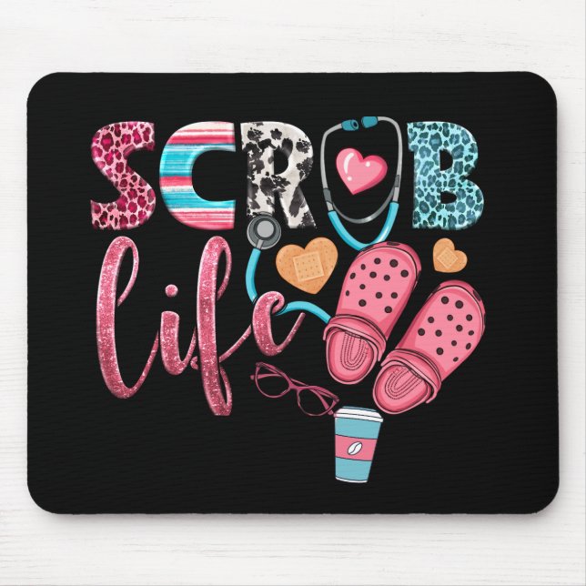 Kostbare Retro-Scrub-Lebensdauer Mousepad (Vorne)