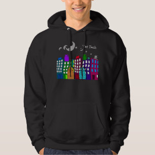 Kostbare Tierärzte Tech Hoodie Whimsical Cat Art