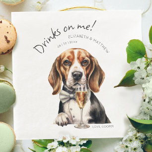 Kostbare Wasserfarbe für Beagle Wasser individuell Serviette