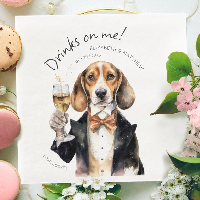 Kostbare Wasserfarbe für Beagle Wasser individuell Serviette (Von Creator hochgeladen)