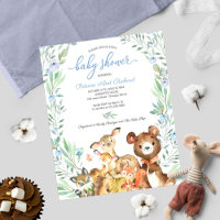 Kostbare Woodland Babydusche Einladung