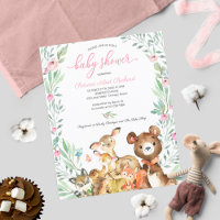 Kostbare Woodland Babydusche Einladung