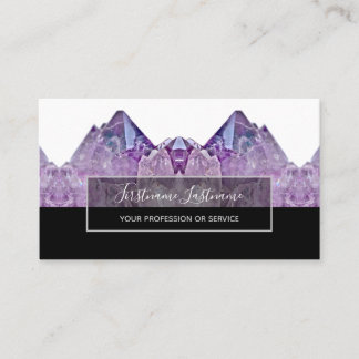 Kostbarer Amethyst Edelstein Luxus Kristall Schmuc Visitenkarte