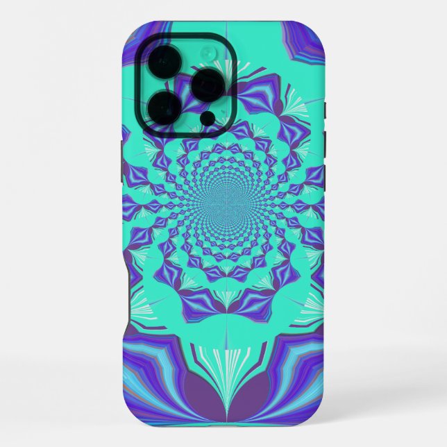 Kostbares Blau iPhone Hülle (Rückseite)