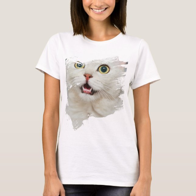 Kostbares Katzendesign T-Shirt (Vorderseite)