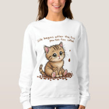 Kostbares Kitten mit Paw Print Quote Sweatshirt