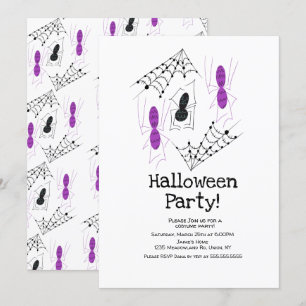 Kosten Halloween-Party-Spinne-Doodle Einladung