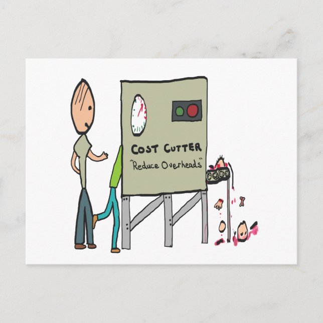 Kosteneinsparung Postkarte (Vorderseite)