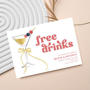Kostenfreie Getränke Martini Bow Moderne Elegante Save The Date