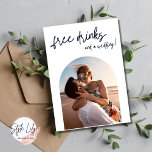 Kostenfreie Getränke Save the Date im modernen Arc Ankündigung<br><div class="desc">Kostenlose Drinks Foto moderne Hochzeit am Strand sparen die Daten. Stellen Sie sich ein Foto auf der Vorderseite und alle Ihre Hochzeitsdetails und ein zweites Foto auf der Rückseite. Woll eine andere Farbe oder benötige Hilfe beim Zuschneiden Ihres Fotos? Kontaktieren Sie mich,  ich helfe Ihnen gerne!</div>