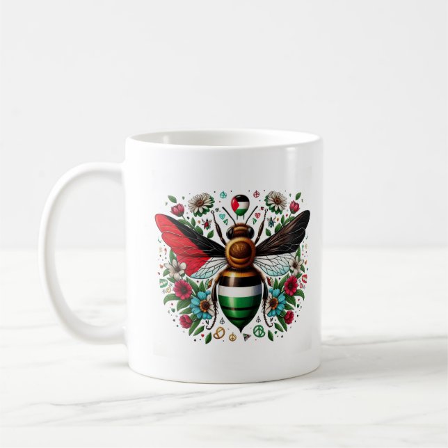 KOSTENFREIER PALESTINE-T - Shirt Kaffeetasse (Links)
