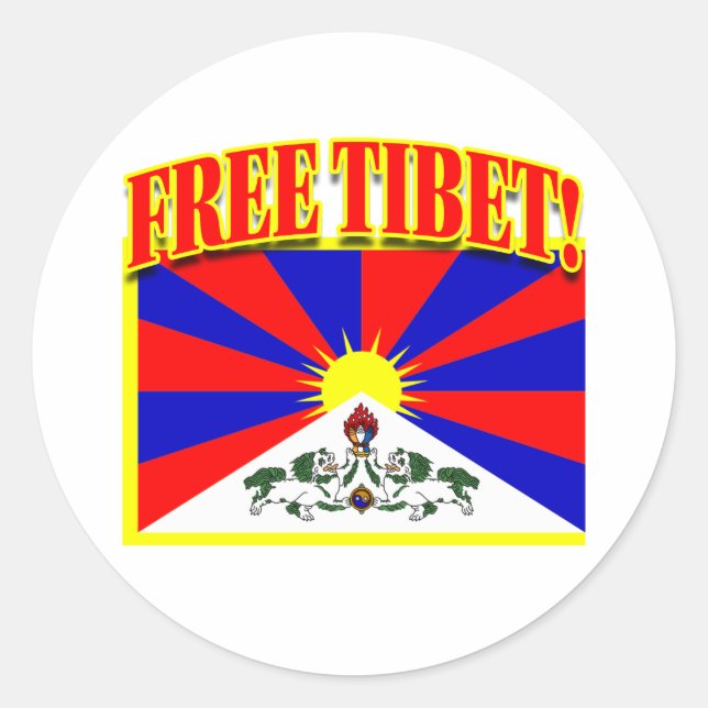 KOSTENFREIER TIBET RUNDER AUFKLEBER (Vorderseite)