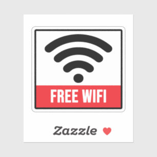 Kostenfreies WLAN Aufkleber