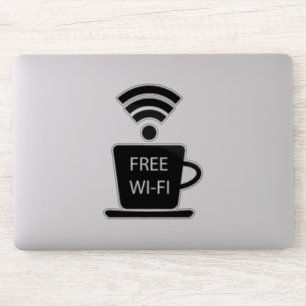 Kostenfreies WLAN im Café Aufkleber