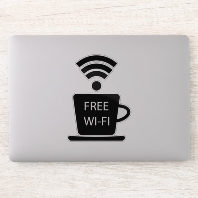 Kostenfreies WLAN im Café Aufkleber (Computer)