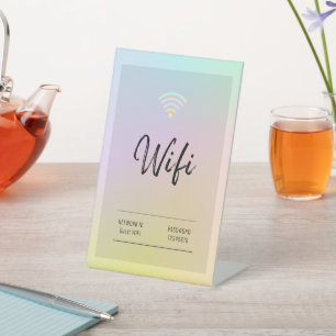 Kostenfreies WLAN in den Farben Sockelschild