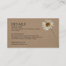 Kostengünstige Hochzeitsstimmung bei Kraft Begleitkarte