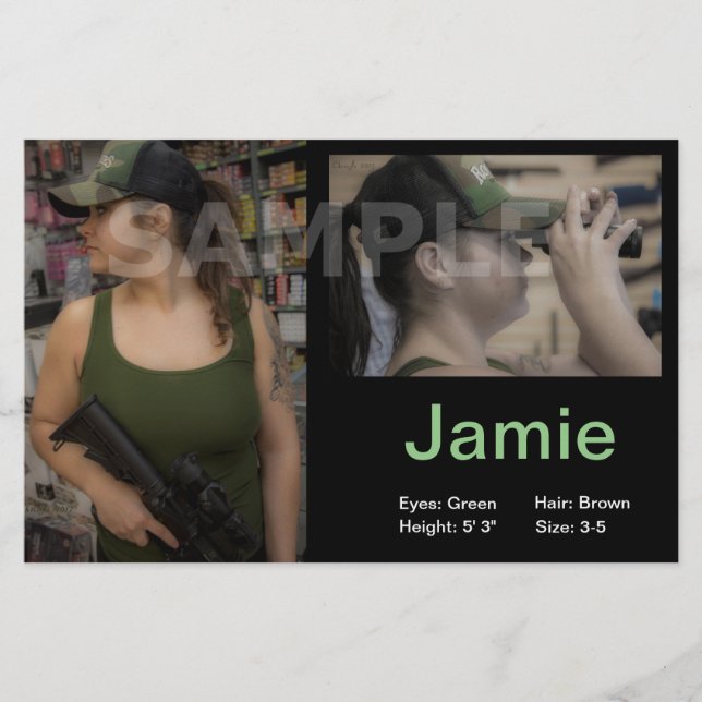 Kostengünstige Modell-Comp-Karten Flyer (Vorne)