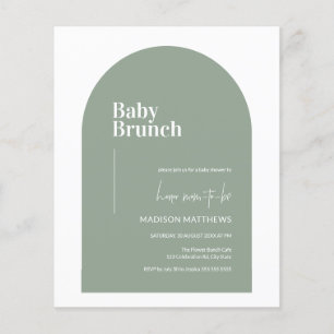 Kostenlose Babybrunch-Babydusche auf der Verpackun Flyer