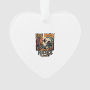 Kostenlose Besenfahrten Halloween Hexe Katze Schäd Ornament