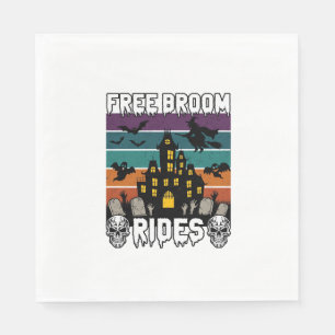 Kostenlose Besenfahrten Halloween Spukhaus Hexe Sk Serviette