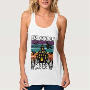 Kostenlose Besenfahrten Halloween Spukhaus Hexe Sk Tank Top