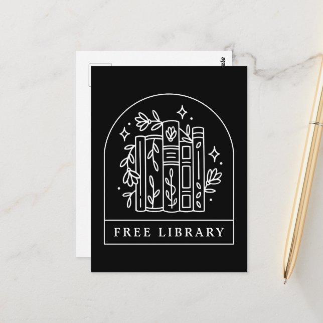 Kostenlose Bibliotheksbuchexchange Postkarte (Vorderseite/Rückseite Beispiel)