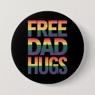 Kostenlose Dad-Hugs LGBTQ Gay Pride Month stolzer  Button